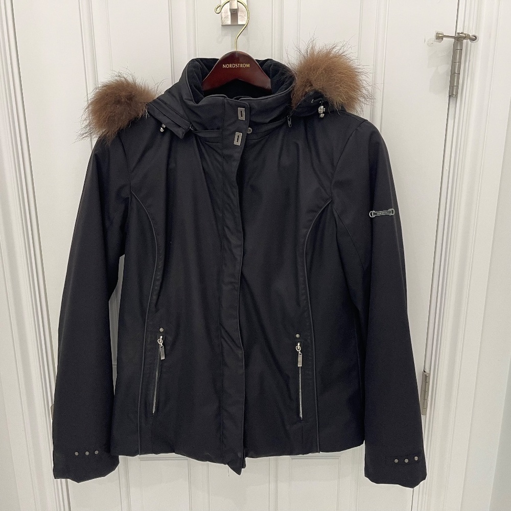 SUNICE / Winter Fur Hooded Jacket (deluxe Collection) Black Size 8 - Picture 3 of 9